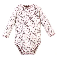 Touched by Nature Baby Girls Organic Cotton Long-Sleeve Bodysuits 5pk, Cherry Blossom