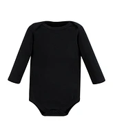 Hudson Baby Boys Cotton Long-Sleeve Bodysuits, Into The Woods Prints -Pack