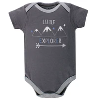 Hudson Baby Boys Cotton Bodysuits 5pk
