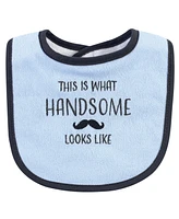 Hudson Baby Infant Boy Cotton Terry Bib and Burp Cloth Set 5pk, Seriously Awesome, One Size