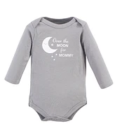 Luvable Friends Baby Boys Baby Cotton Long-Sleeve Bodysuits 5pk Basic Elephant