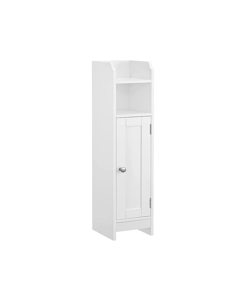 Slickblue Small Bathroom Storage Corner Floor Cabinet With Doors And Shelves, Bathroom Storage Organizer