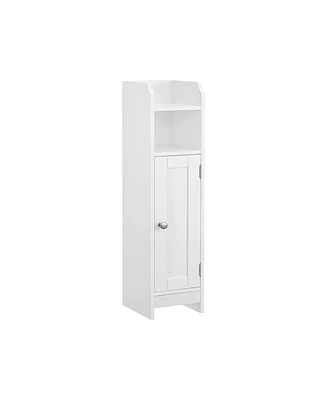 Slickblue Small Bathroom Storage Corner Floor Cabinet With Doors And Shelves, Bathroom Storage Organizer