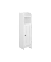 Slickblue Small Bathroom Storage Corner Floor Cabinet With Doors And Shelves, Bathroom Storage Organizer