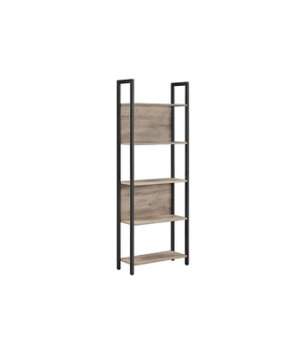Slickblue 5-tier Bookshelf, Storage Rack Shelf, Bookcase With 5 Shelves, Steel Frame, For Living Room