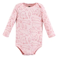 Hudson Baby Baby Girls Hudson Cotton Long-Sleeve Bodysuits