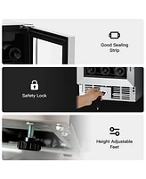 Sugift 15 Inch 30-Bottle Wine Cooler with Temperature Memory