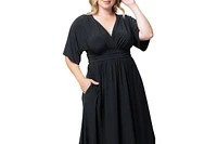 Kiyonna Plus Gia A-Line Midi Dress with Pockets