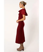 Cally Ruffle Sleeve Maxi Dress