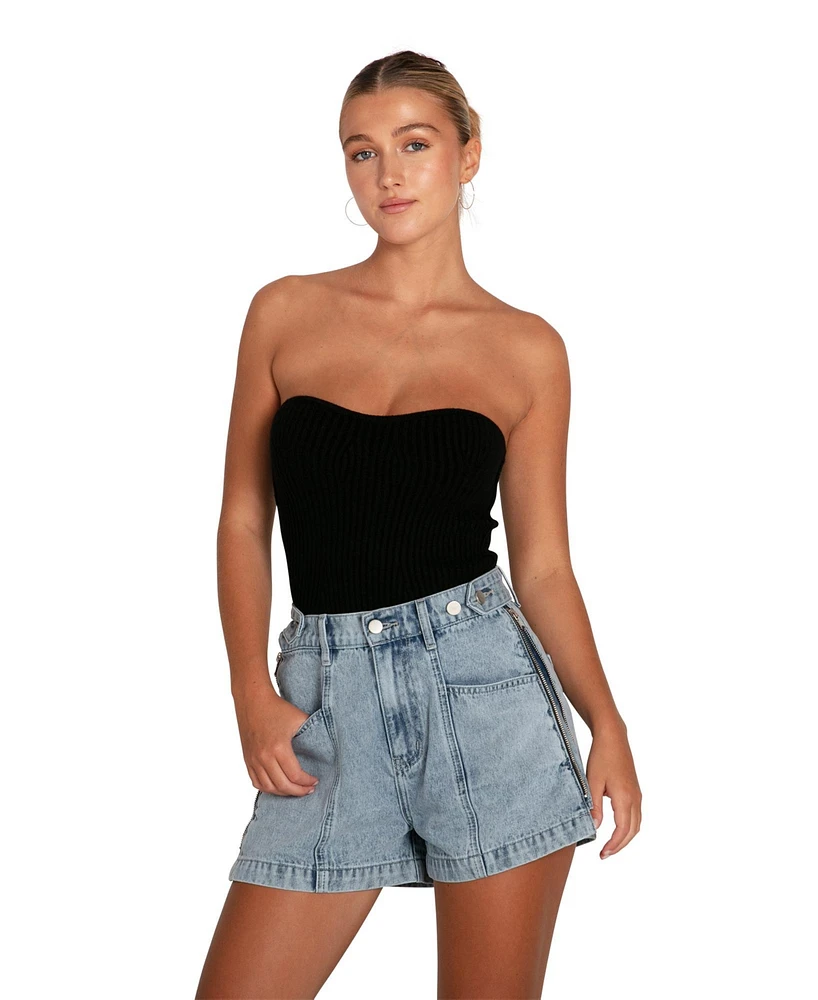 Belle & Bloom Women's Bring The Heat Denim Shorts