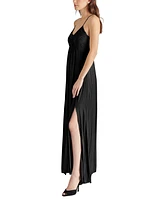 Steve Madden Women's Brianna Smocked Tie-Back Maxi Dress