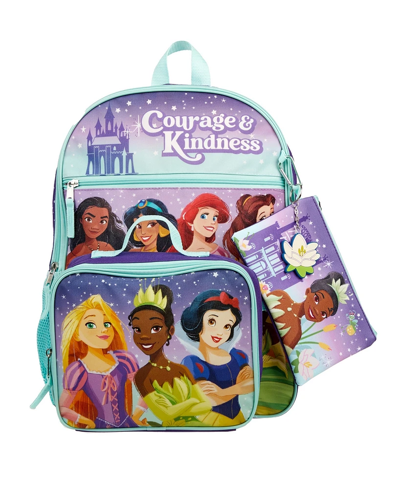 Girl's Disney Princess 5 Pc Backpack Set