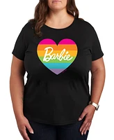 Hybrid Apparel Trendy Plus Pride Barbie Rainbow Heart Graphic T-Shirt