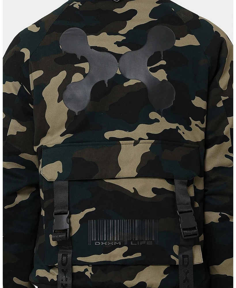 Dxxmlife Men's L-4 A Camo Utility Bomber Jacket