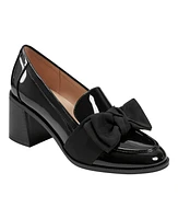 Bandolino Women's Korrar Bow Detail Block Heel Loafers