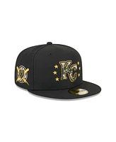 New Era Men's Black Kansas City Royals 2024 Armed Forces Day On-Field 59FIFTY Fitted Hat