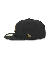 New Era Men's Black Cleveland Guardians 2024 Armed Forces Day On-Field 59FIFTY Fitted Hat