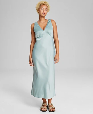 And Now This Women's Satin Sleeveless Maxi Dress, Created for Macy's