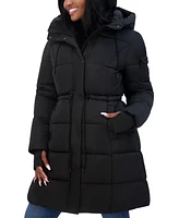 Steve Madden Juniors' Hooded Puffer Anorak Coat, Created for Macy's