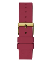 Guess Women's Analog Red Silicone Watch 40 mm