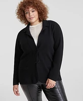 Charter Club Plus 100% Cashmere Blazer, Created for Macy's