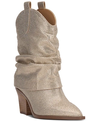 Jessica Simpson Women's Gemorra Embellished Slouchy Western Booties