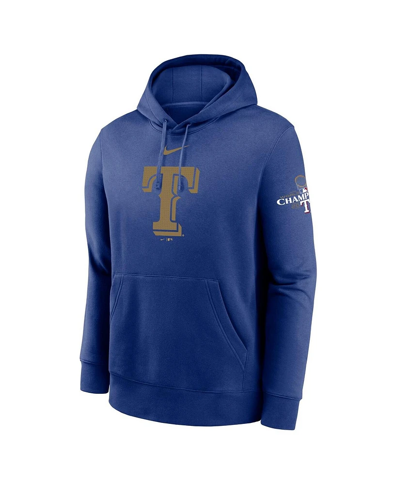 Nike Men's Royal Texas Rangers 2024 Gold Collection Club Fleece Pullover Hoodie