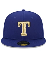 New Era Men's Royal Texas Rangers 2024 Gold Collection 59FIFTY Fitted Hat