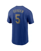 Nike Men's Corey Seager Royal Texas Rangers 2024 Gold Collection Name Number T-Shirt