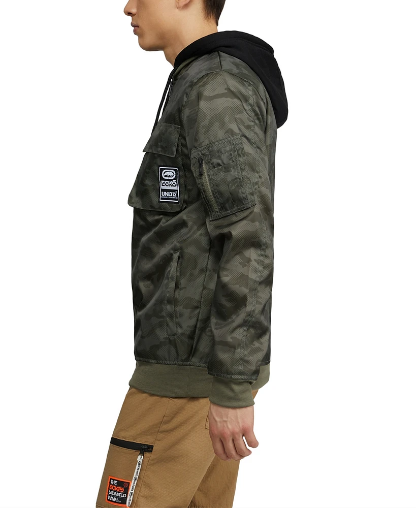 Ecko Men's Maverick Hooded Flight Jacket