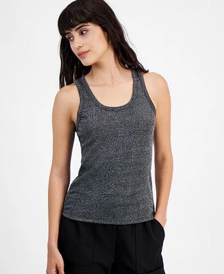 Bar Iii Women's Sleeveless Metallic Tank Top, Created for Macy's