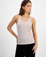 Bar Iii Women's Sleeveless Metallic Tank Top, Created for Macy's