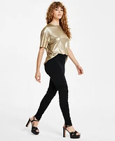 Bar Iii Women's Ruched Mid-Rise Leggings, Created for Macy's