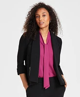 Kasper Petite Shawl Collar Open-Front Jacket