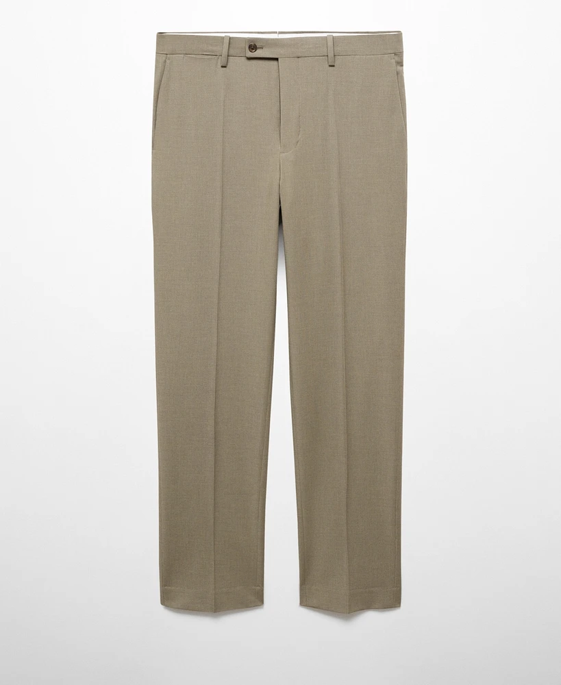 Mango Men's Stretch Fabric Slim-Fit Suit Pants