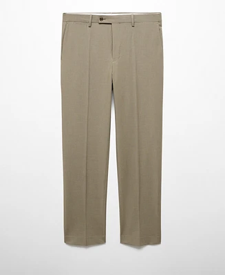 Mango Men's Stretch Fabric Slim-Fit Suit Pants