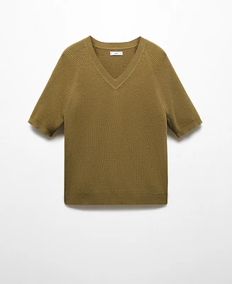 Mango Men's Short Sleeve Knitted T-Shirt