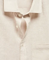 Mango Men's 100% Linen Regular-Fit Shirt