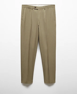 Mango Men's Slim-Fit Pleated Dress Pants