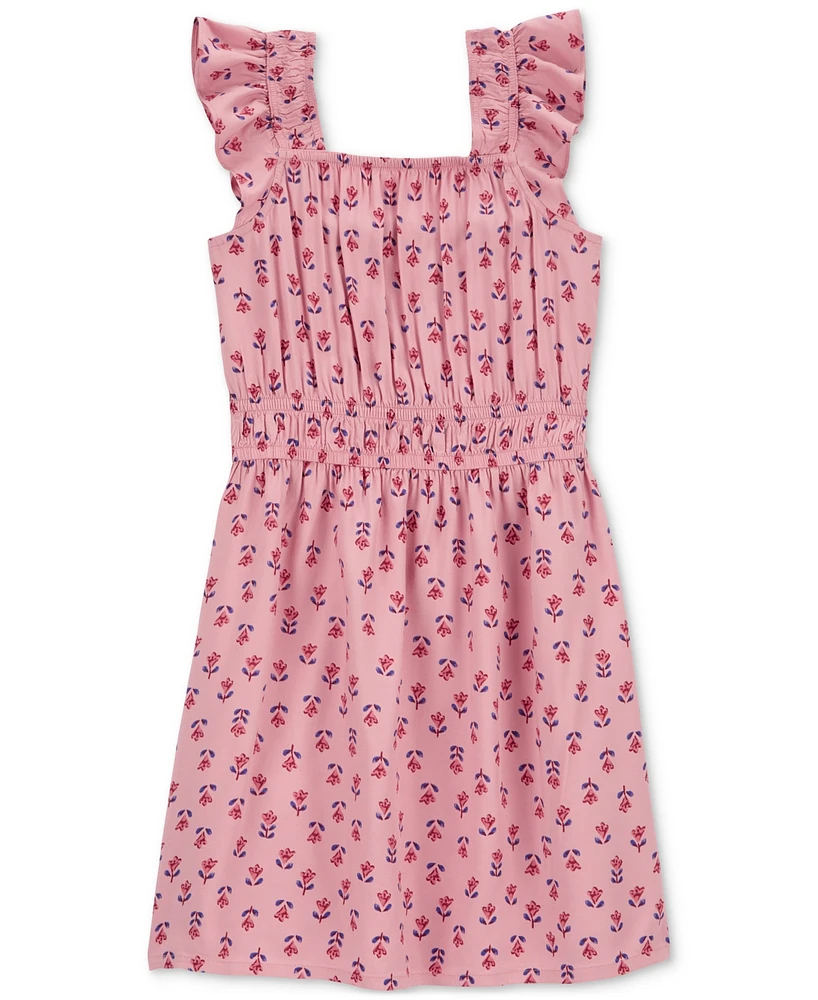 Carter's Little & Big Girls Floral-Print Smocked Dress