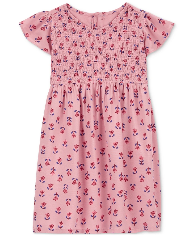 Carter's Toddler Girls Floral-Print Smocked Dress