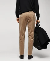 Mango Men's Corduroy Slim-Fit Drawstring Pants