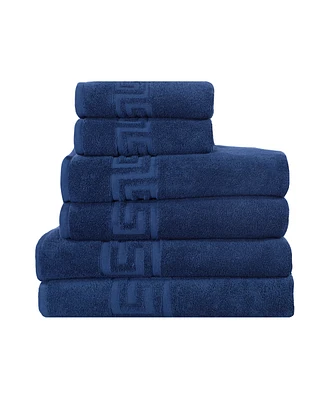 Ozan Premium Home Milos Greek Key 100% Turkish Cotton 6-Pc. Bath Towel Sets