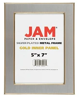 Jam Paper Silver Plated Metal Picture Frame - 5 x 7 - Sold Individually