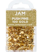 Jam Paper Colorful Push Pins - Pushpins - 100 Per Pack