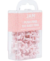 Jam Paper Colorful Push Pins - Pushpins - 100 Per Pack