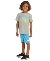 adidas Little Boys Essential Heather Football T-Shirt & Shorts, 2 Piece Set