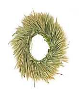 National Tree Company 22 Wheat and Straw Flowers Spring Wreath