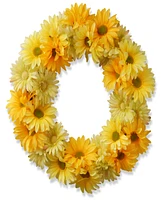 National Tree Company 19 Garden Accents Yellow Cosmos Wreath