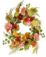 National Tree Company 22 Spring Flower Wreath